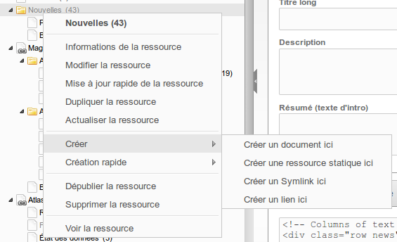 Insérer une nouvelle ressource
