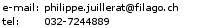 courriel de Philippe Juillerat